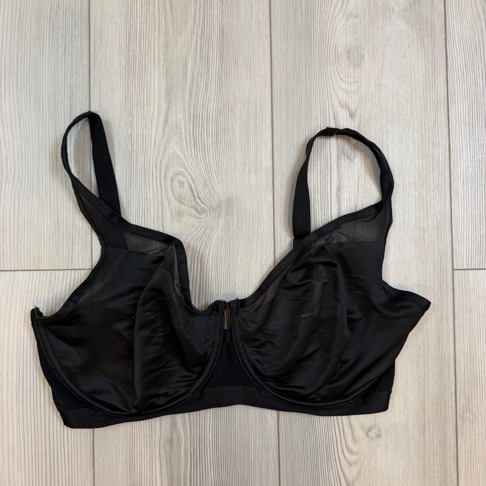 Soma Unbelievable Lift Scoop Balconette Bra Black Mesh Underwire 36G 032201